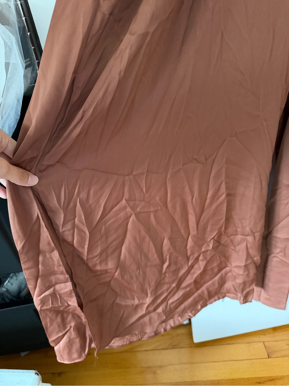 Mustard Seed Rust-Brown Wide Leg V-Neck Jumpsuit - Picture 6 of 12